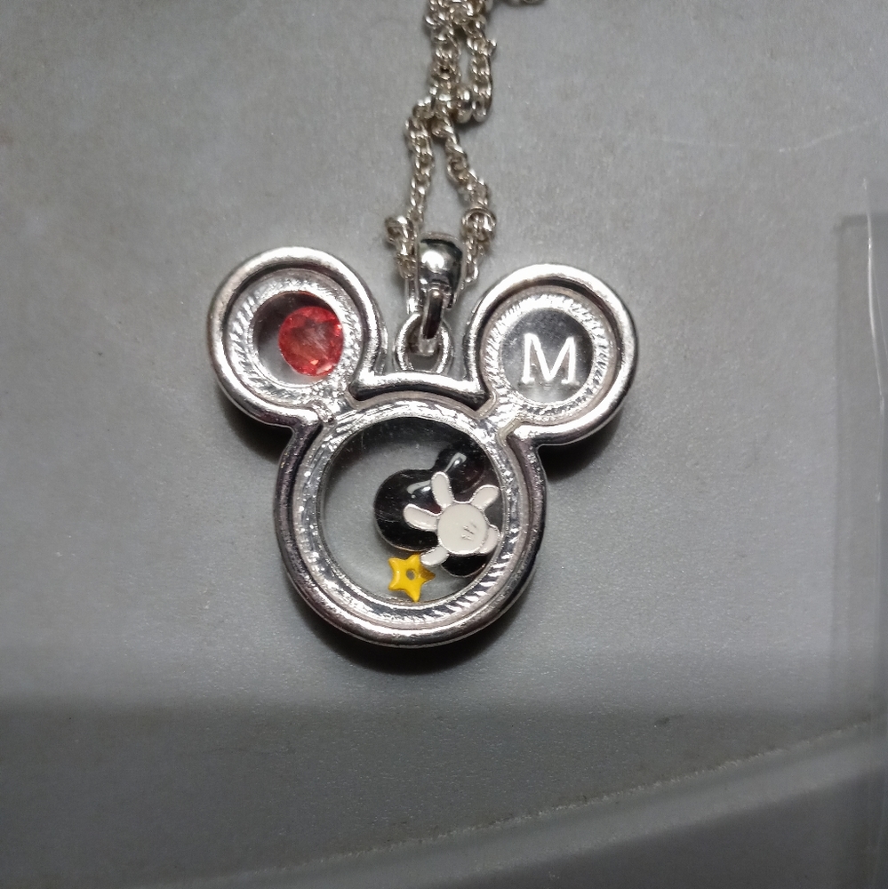 Mickey mouse Disney silver toned necklace